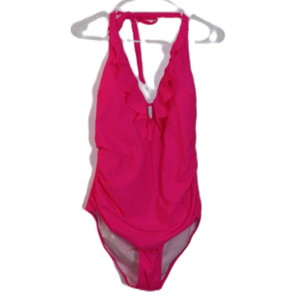 Pink One Piece Bathing Suit Size L